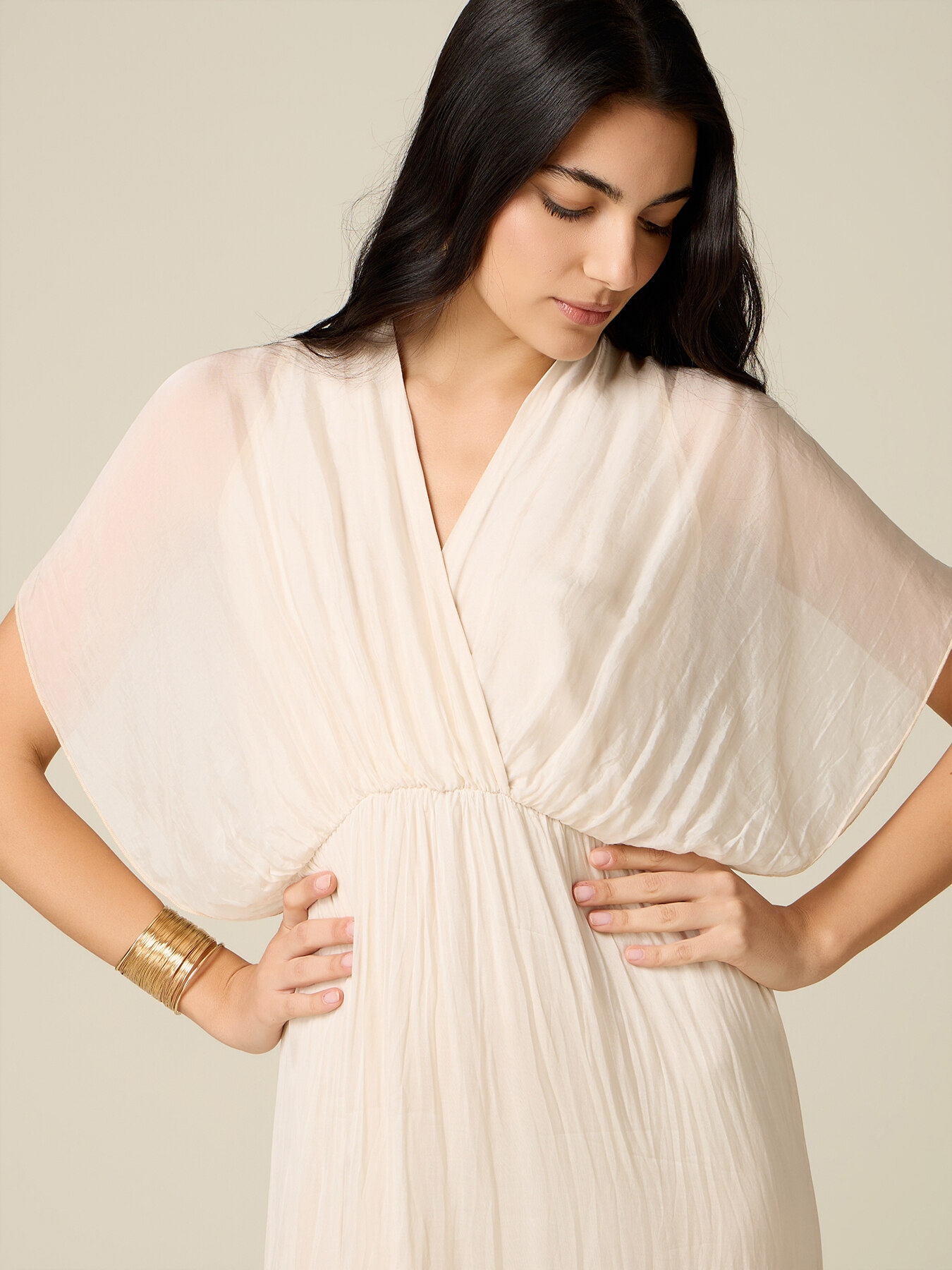 Vestito lungo in voile misto seta image number 2