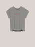T-shirt a righe con ricamo image number 3