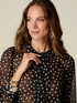 Polka dot georgette shirt image number 1