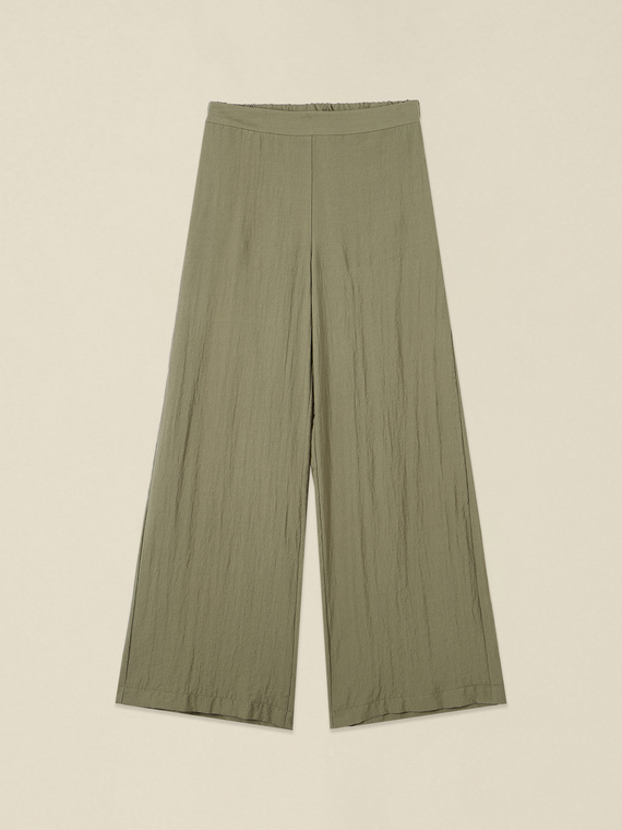 Pantaloni palazzo effetto crinkle