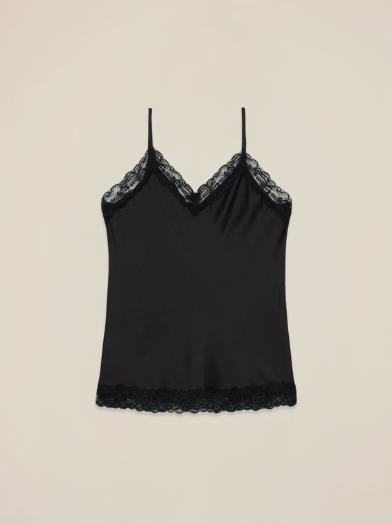 Top lingerie in satin and lace