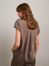 Blusa maniche corte in raso image number 1