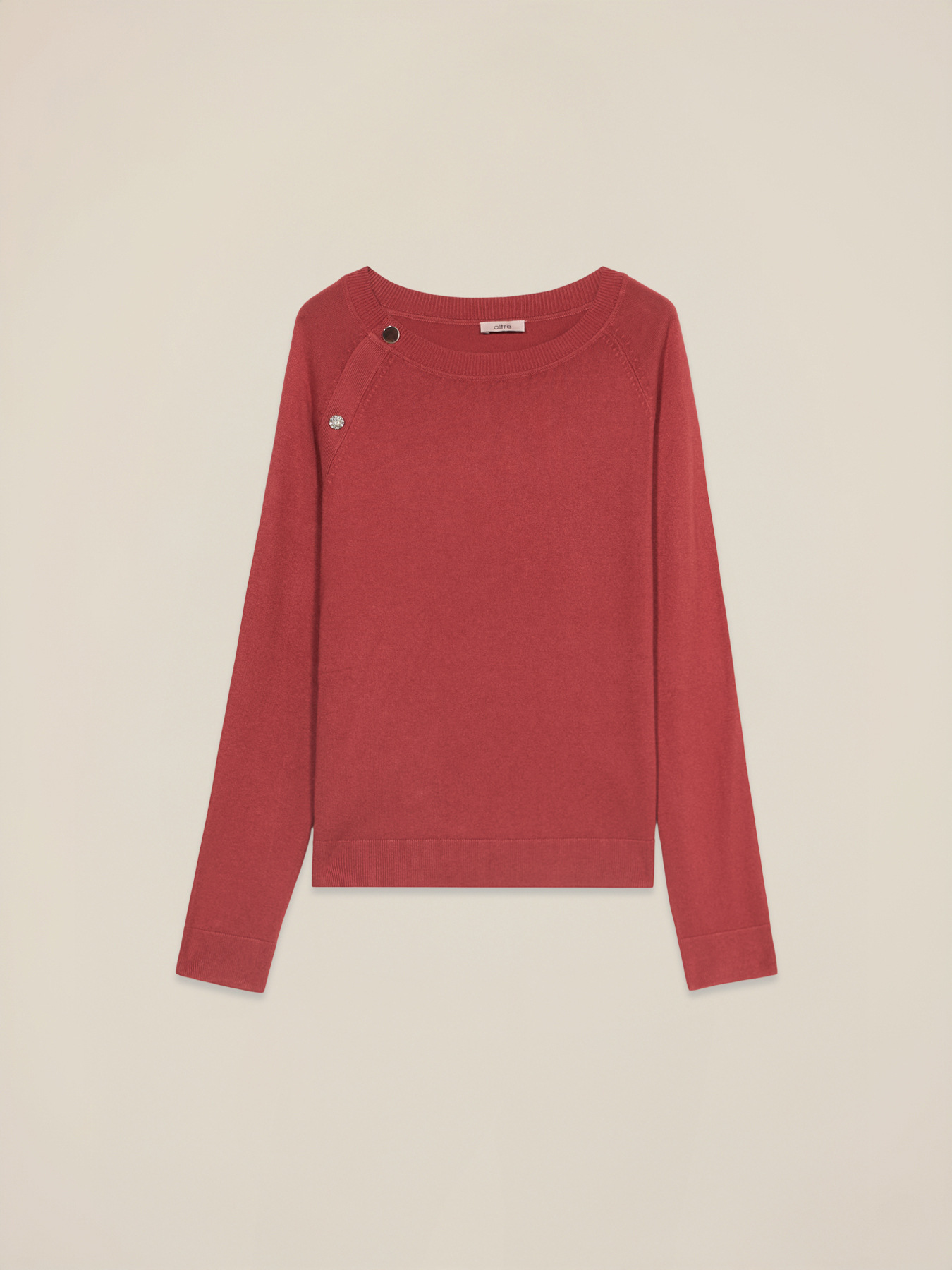 Mixed viscose sweater with decorative buttons image number 3