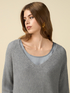Pullover aus einer Wollmischung mit Top aus Satin image number 2