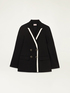 Blazer in punto milano con profili a contrasto image number 4