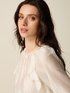 Blouse in linen blend voile with ruffles image number 2