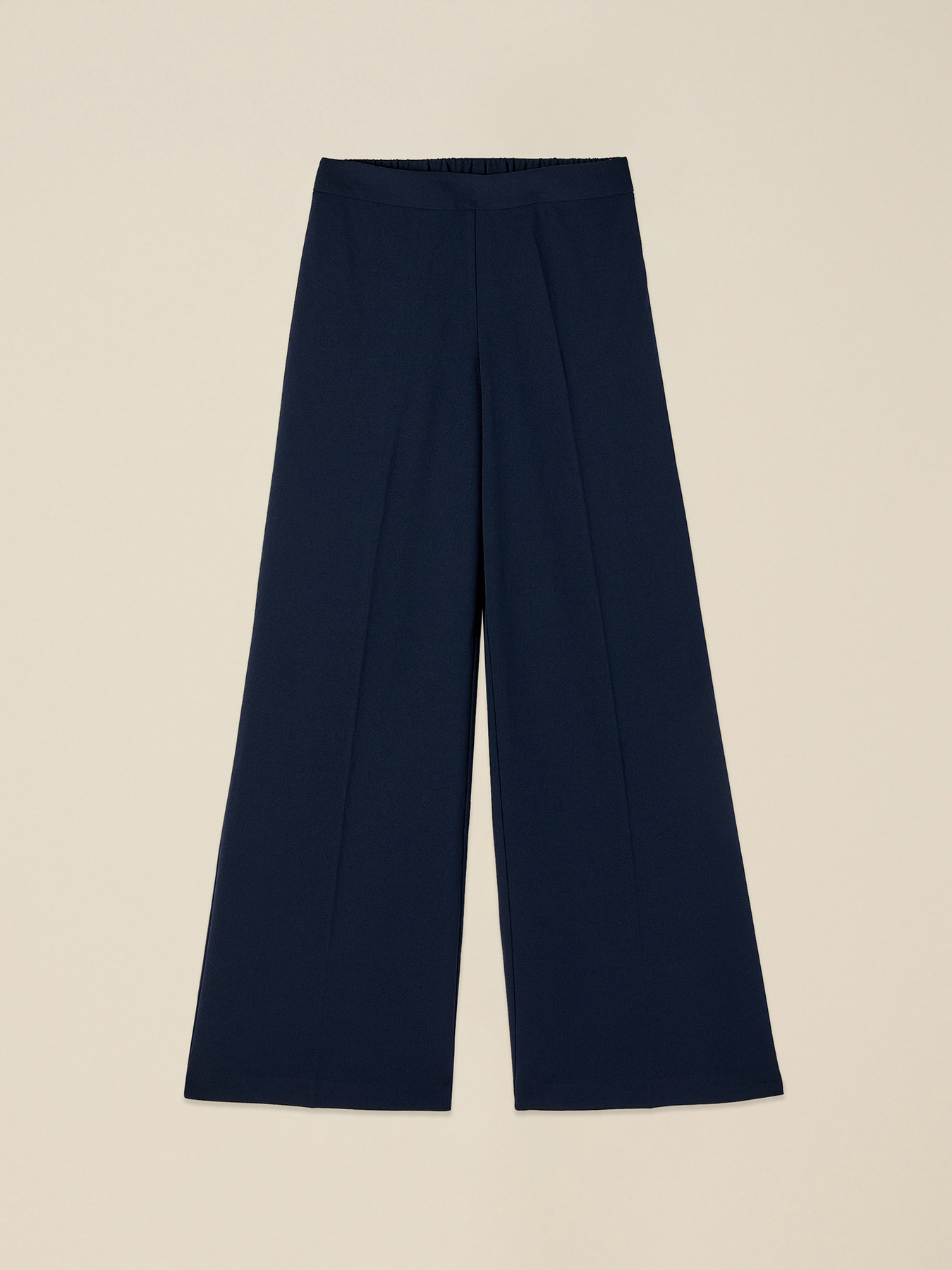 Pantalones palazzo de tejido crep&eacute; image number 4