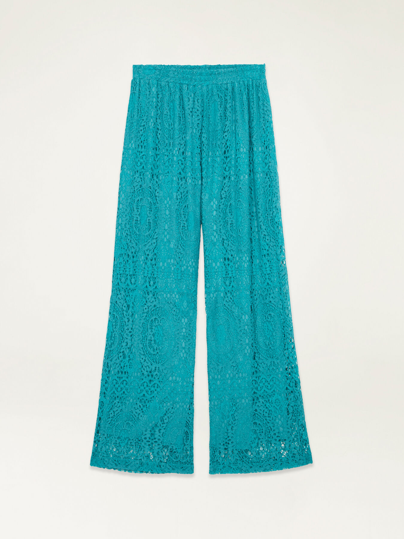 Pantaloni palazzo in pizzo image number 4
