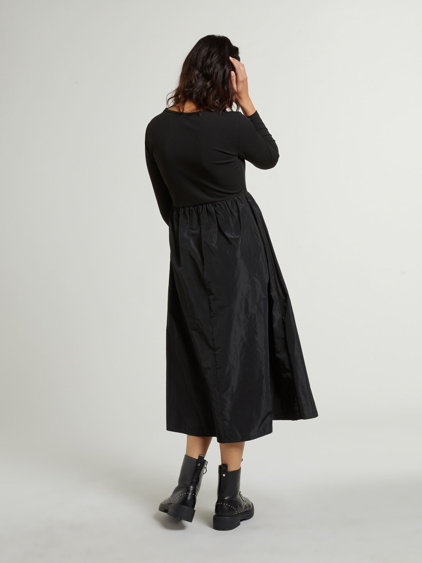 Vestito con gonna in taffet&agrave; image number 1