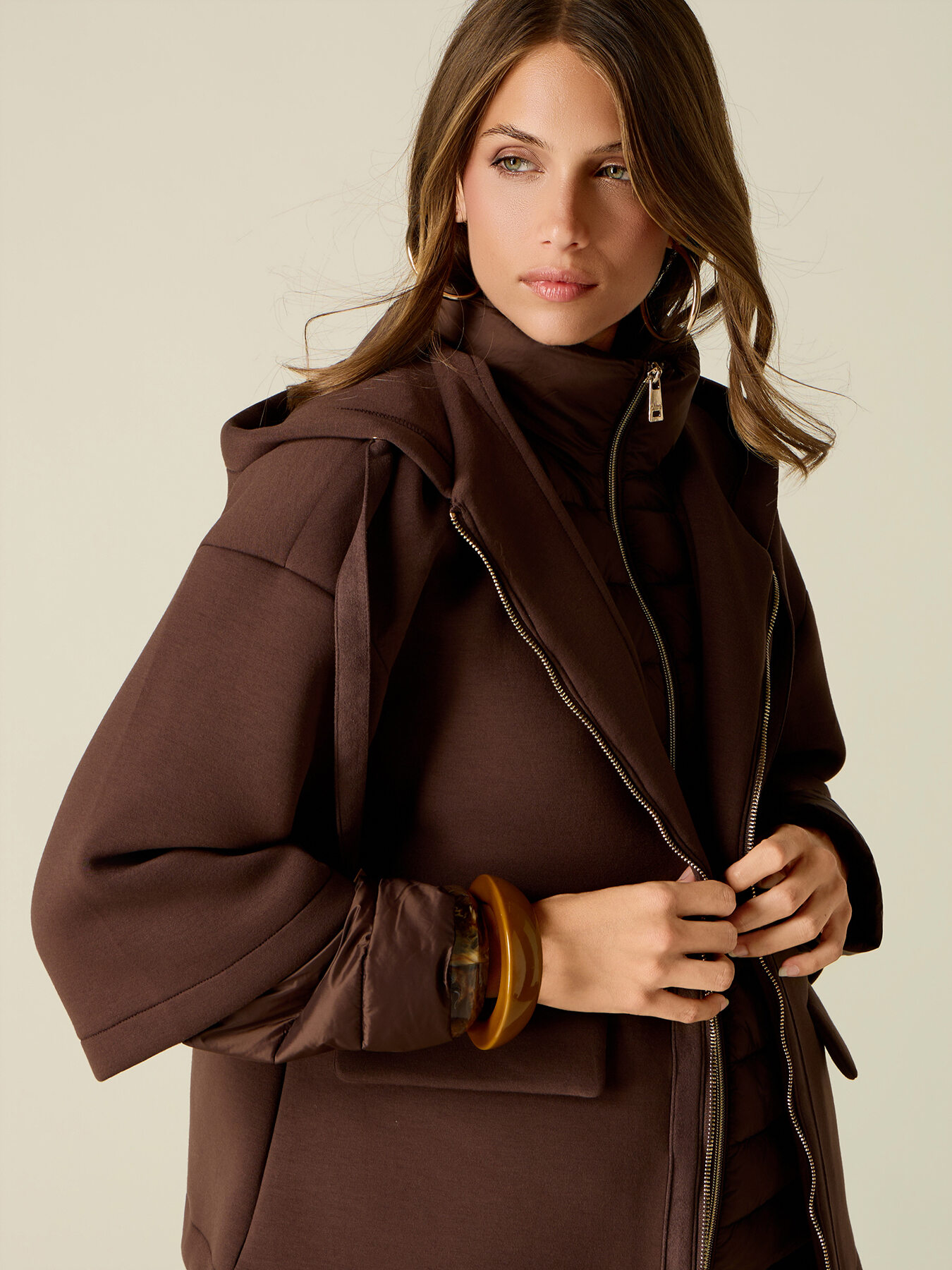 Scuba cape with detachable down liner image number 2