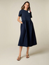 Two-tone dress with brooches image number 0