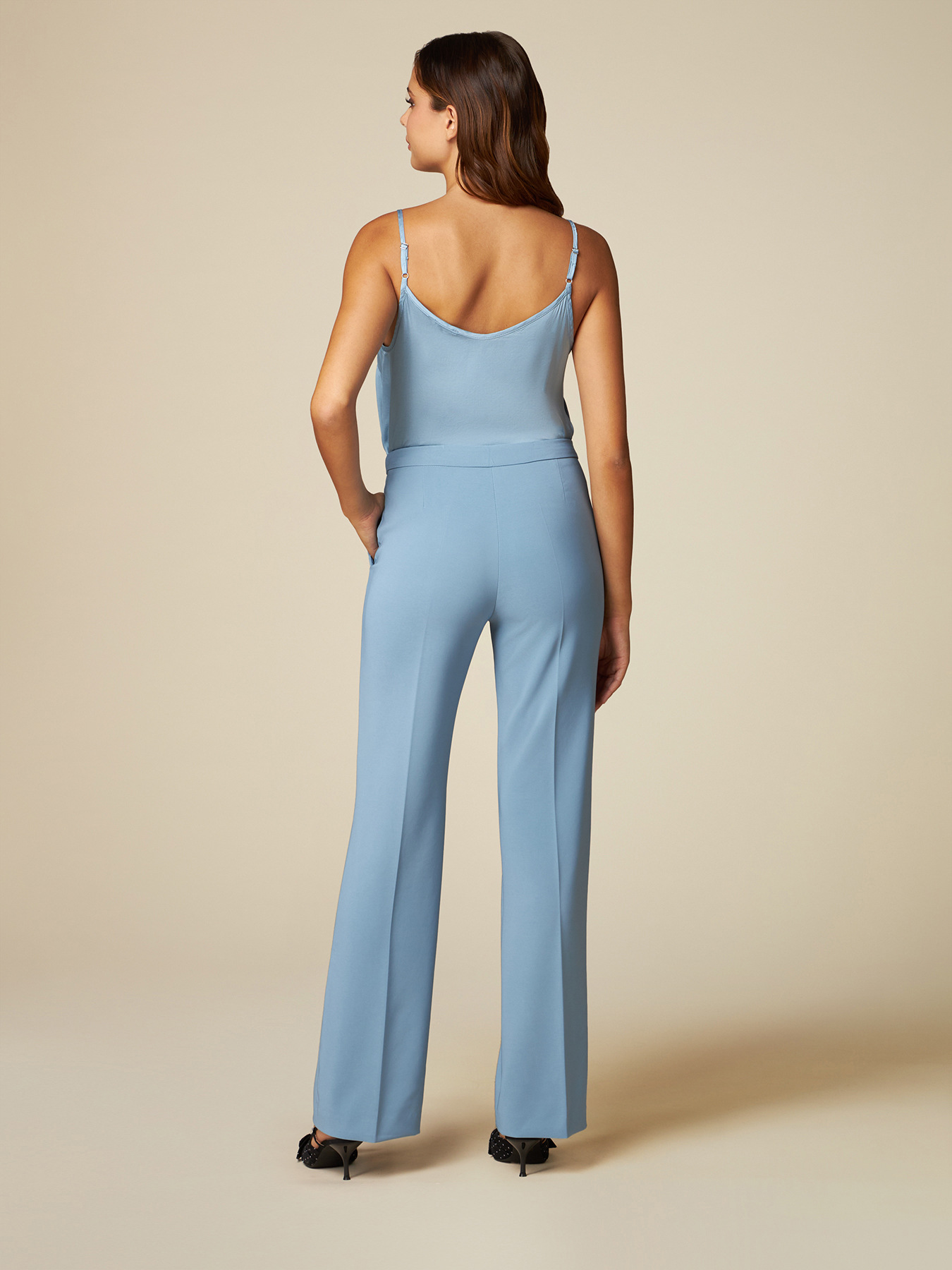 Regular fit trousers in technical fabric image number 1