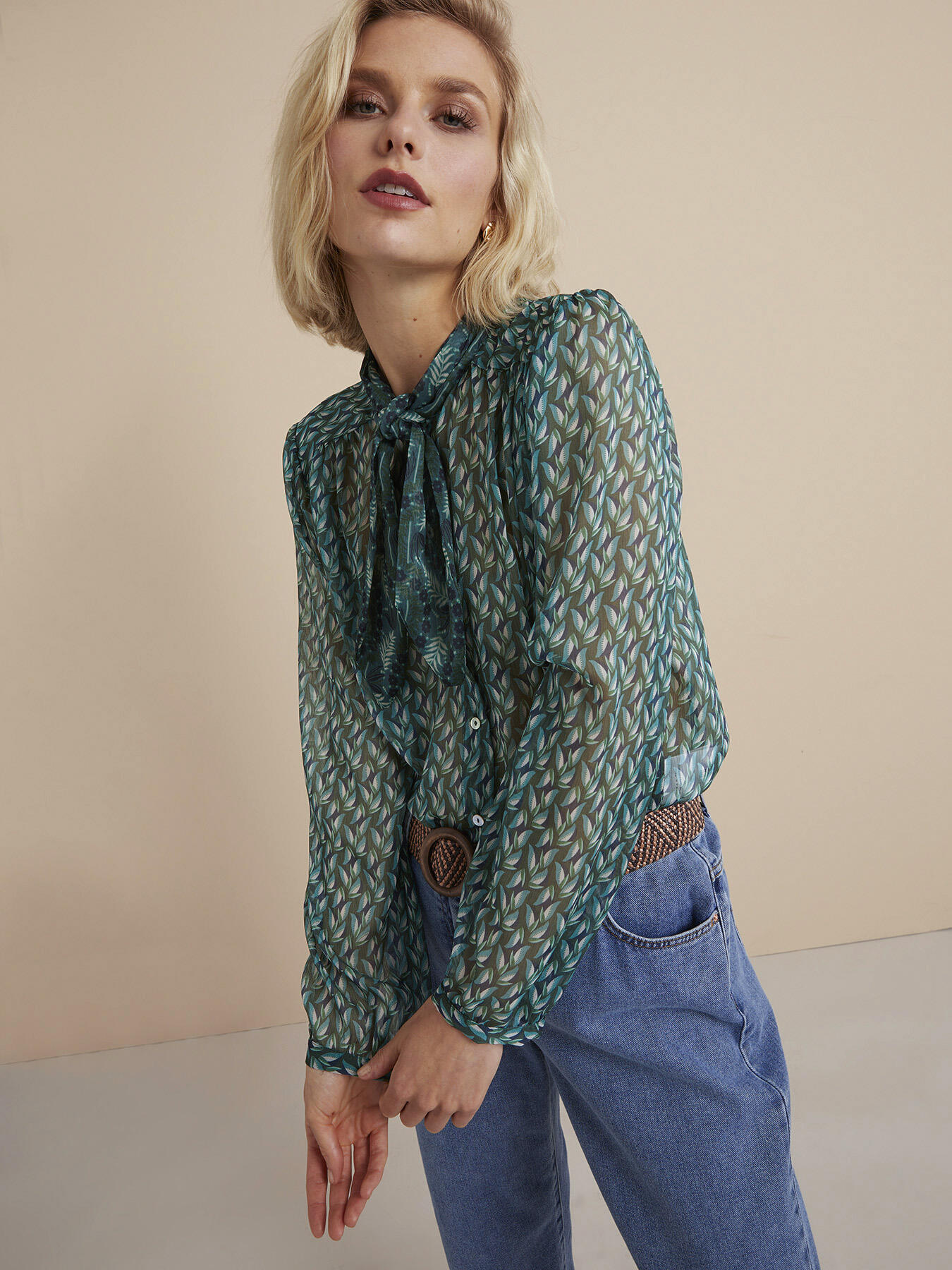 Chemise fantaisie en georgette image number 0