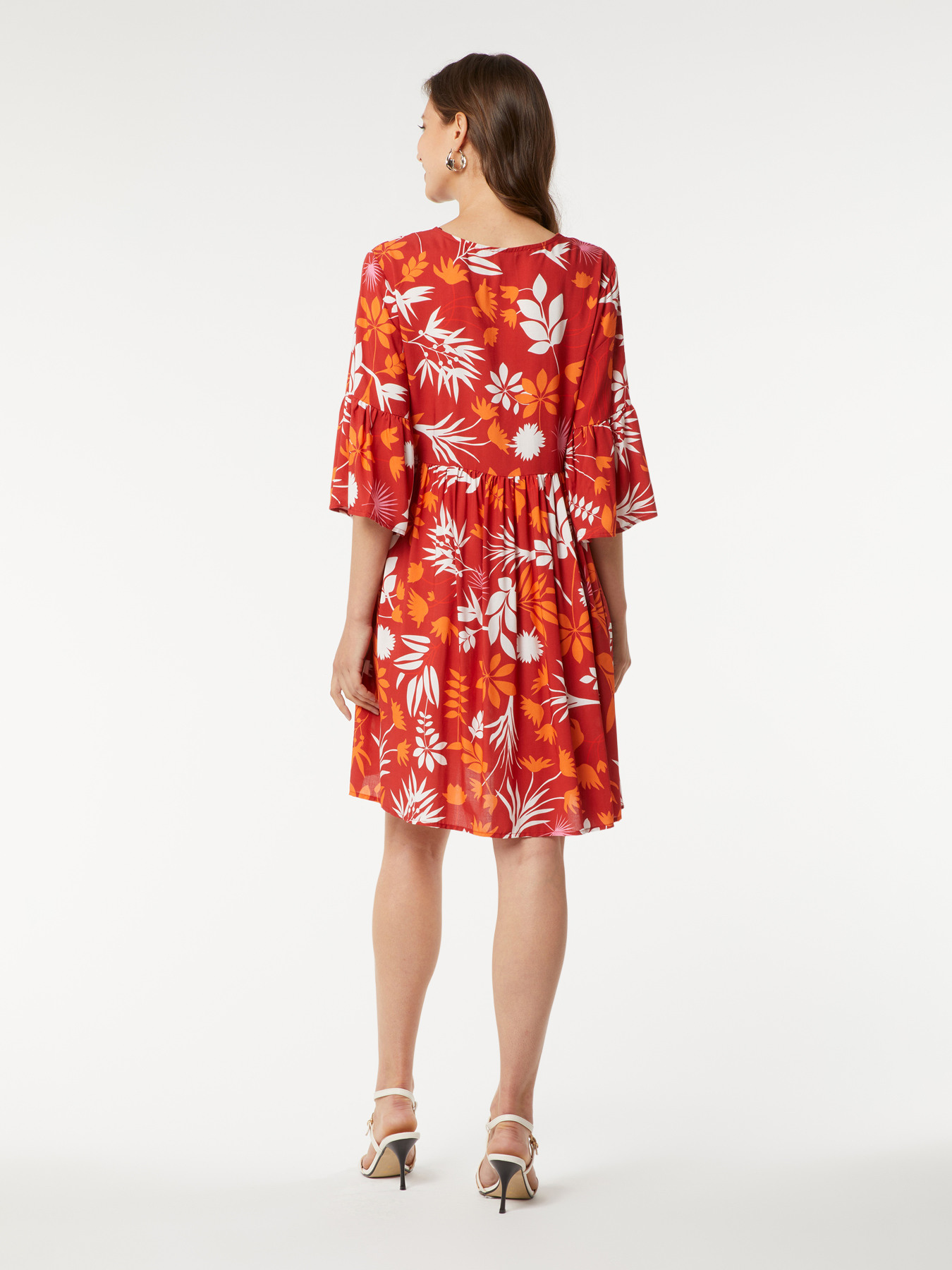Mini floral-patterned dress image number 1