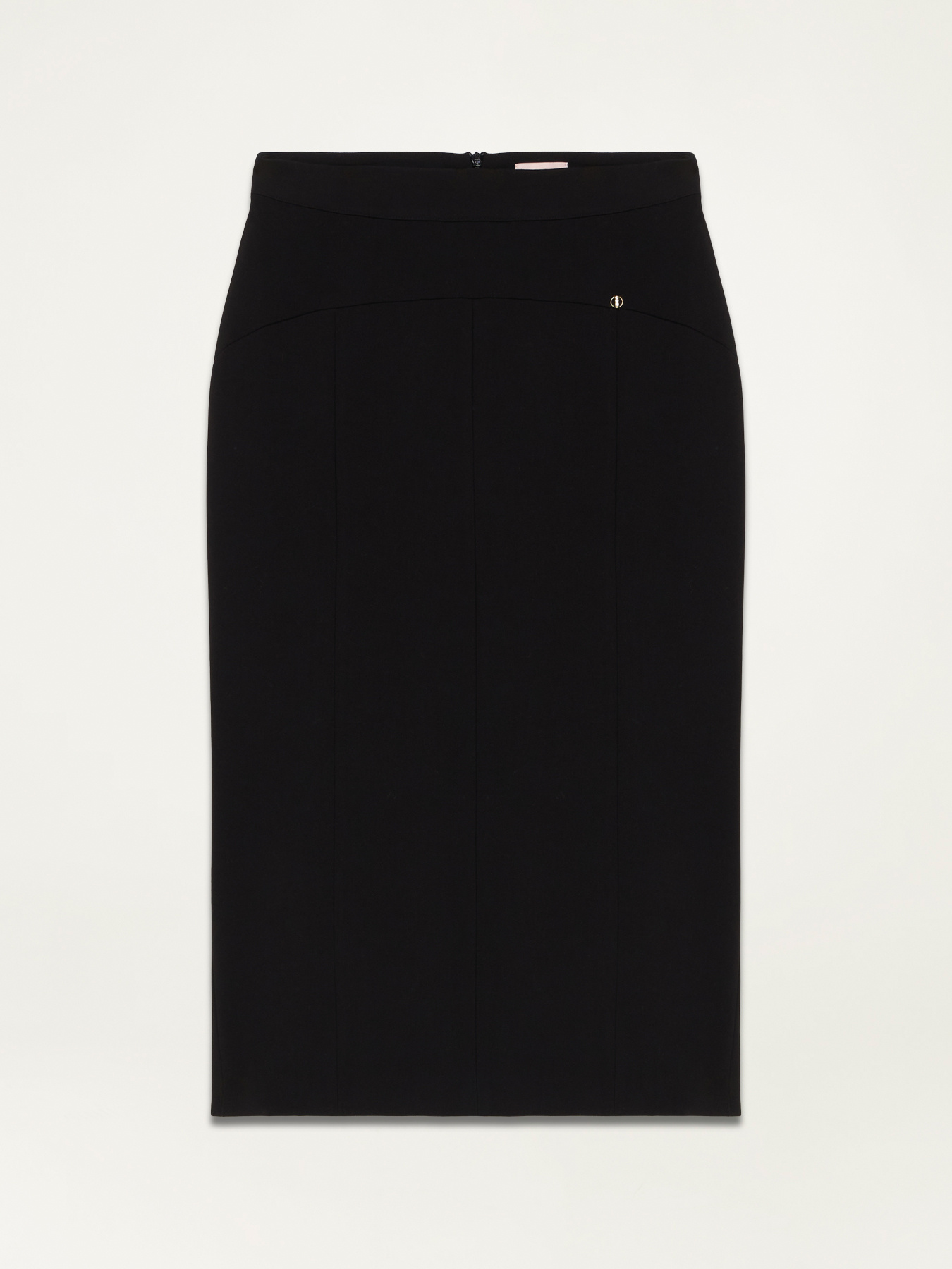 Crepe fabric pencil skirt image number 4