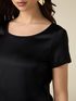 Short-sleeved satin blouse image number 2