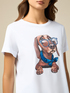 T-Shirt mit Aufdruck und Applikationen image number 2