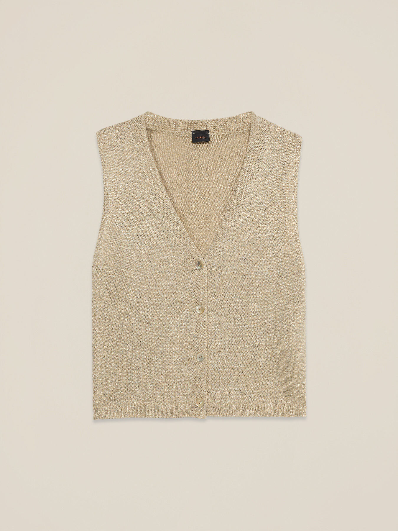 Cardigan en maille fine sans manches image number 3