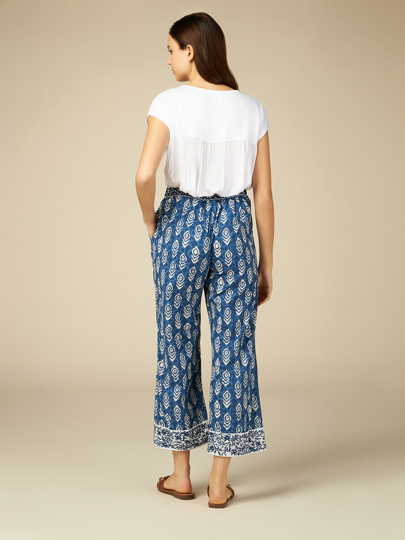 Ikat patterned trousers image number 1