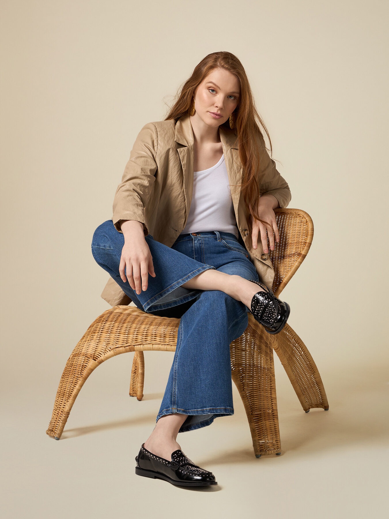 f&uuml;nf Taschen-Jeans mit weiten Bein image number 0