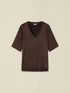 Short sleeve satin blouse image number 3