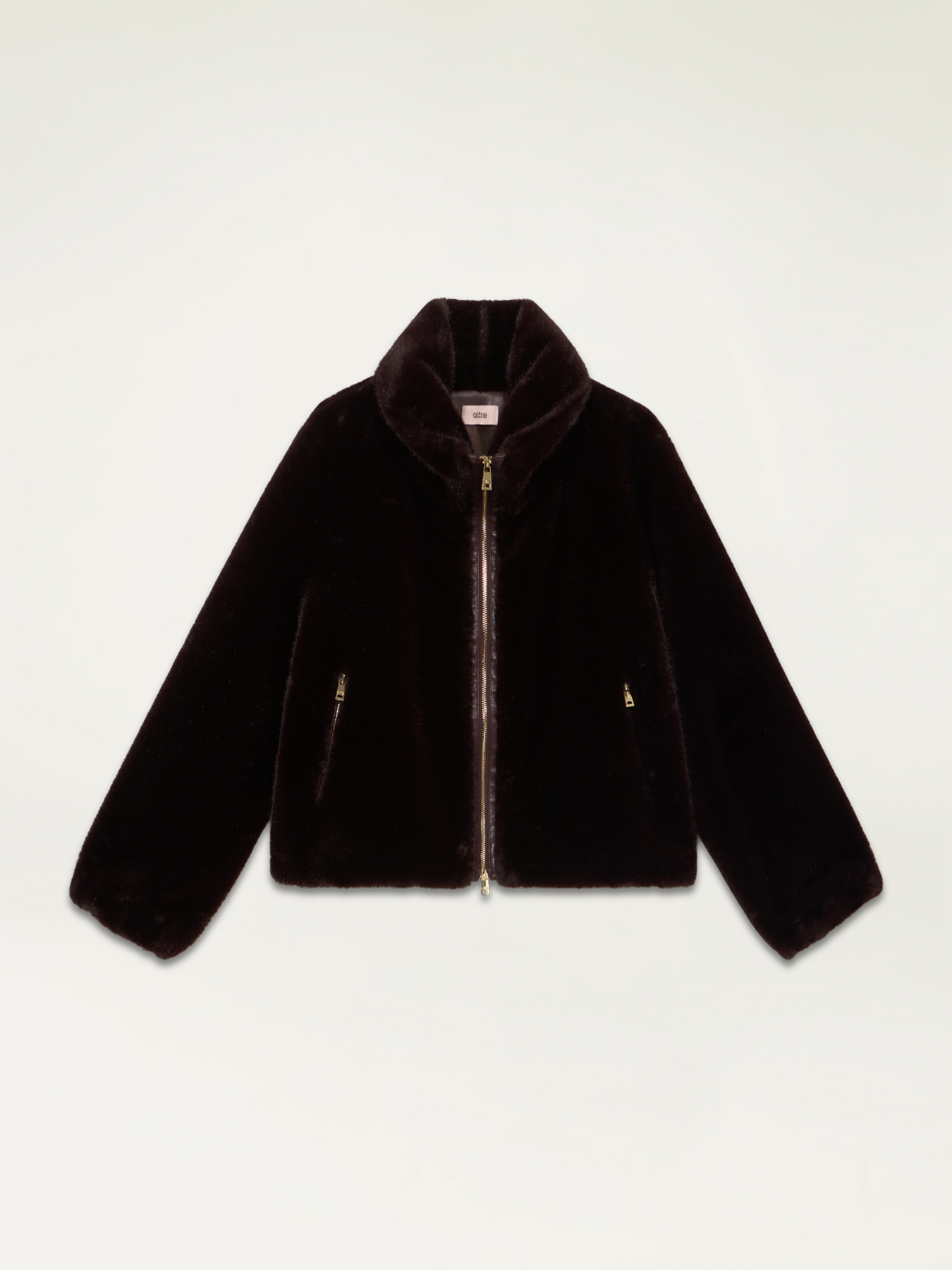 Teddy bomber jacket with zipper image number 3