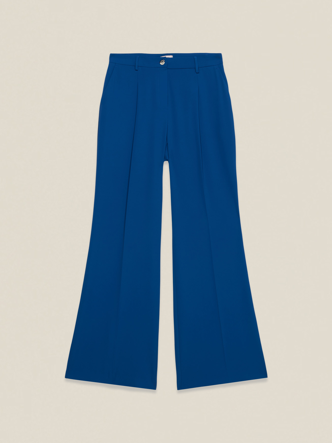 Wide-leg palazzo pants in crepe fabric image number 4