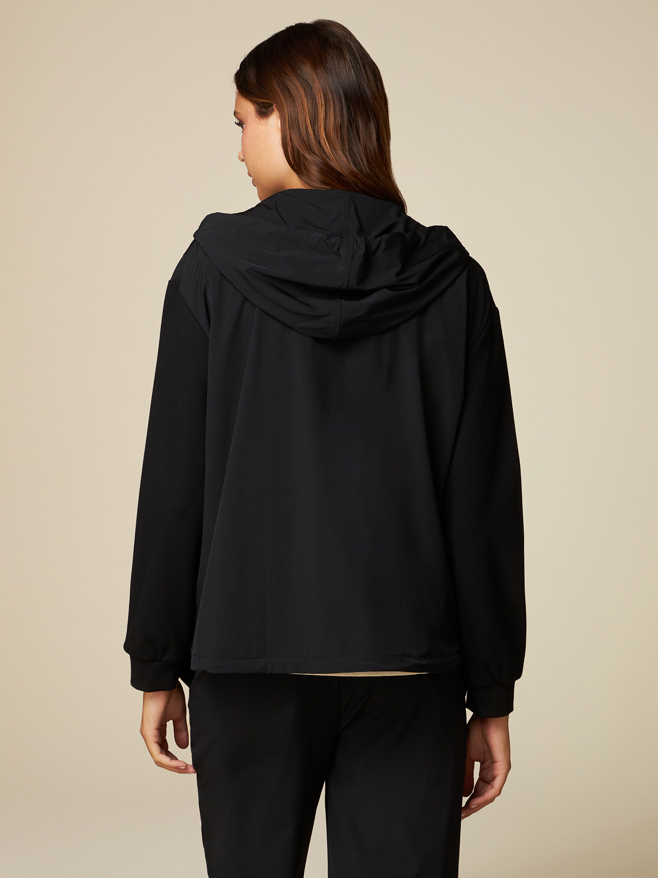 Felpa over con retro in nylon image number 1