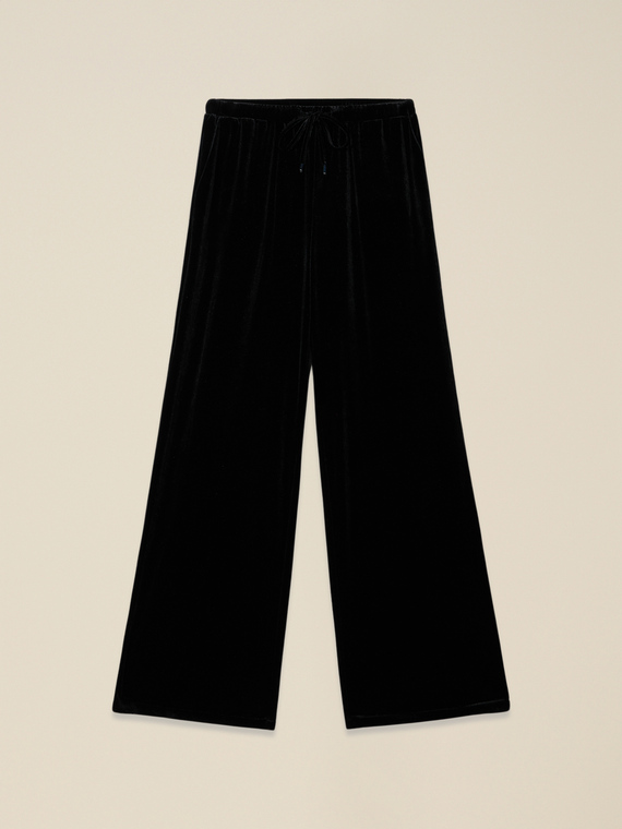 Pantalones palazzo de chenilla