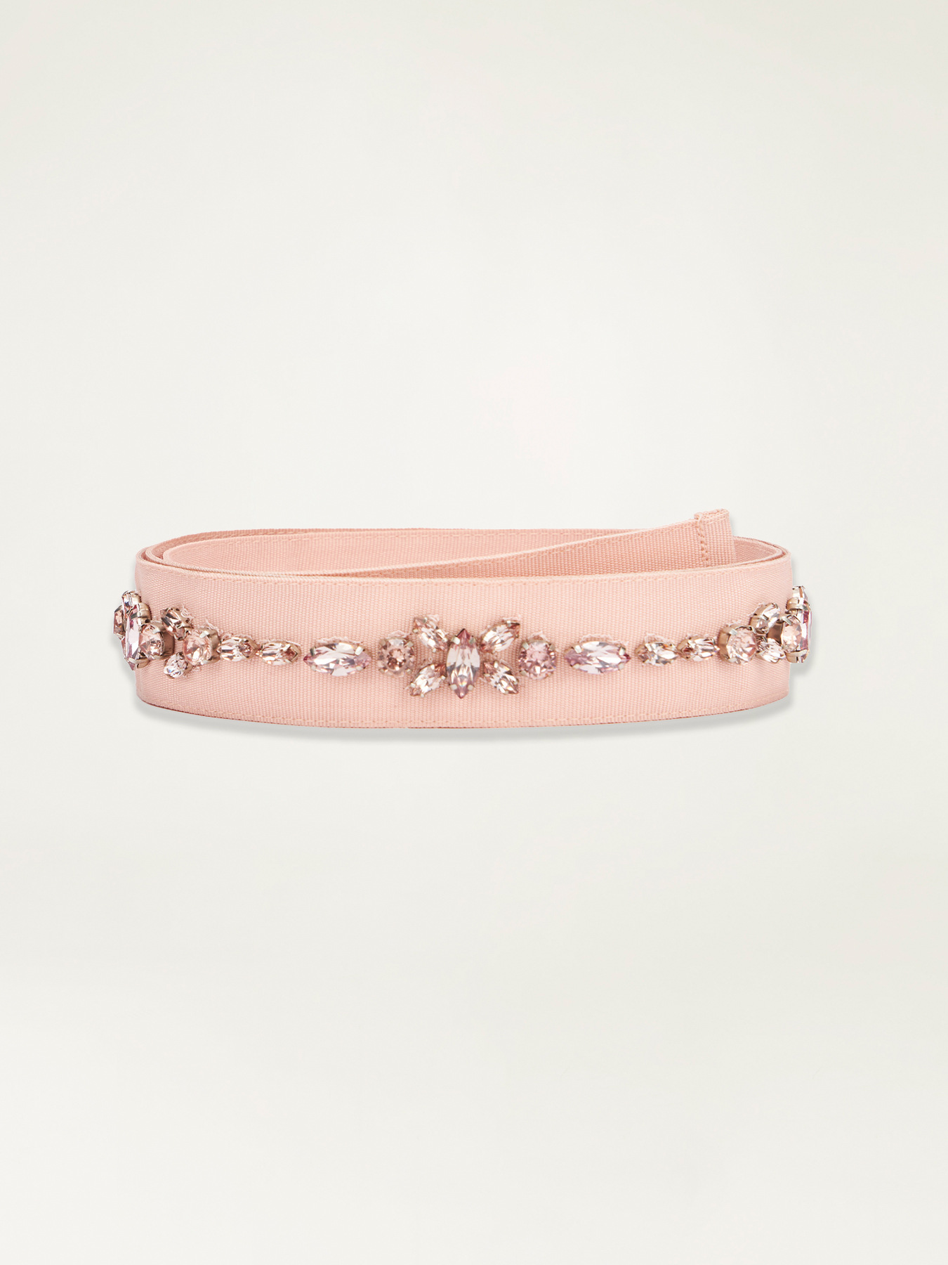 Cintura in gros grain con pietre image number 1
