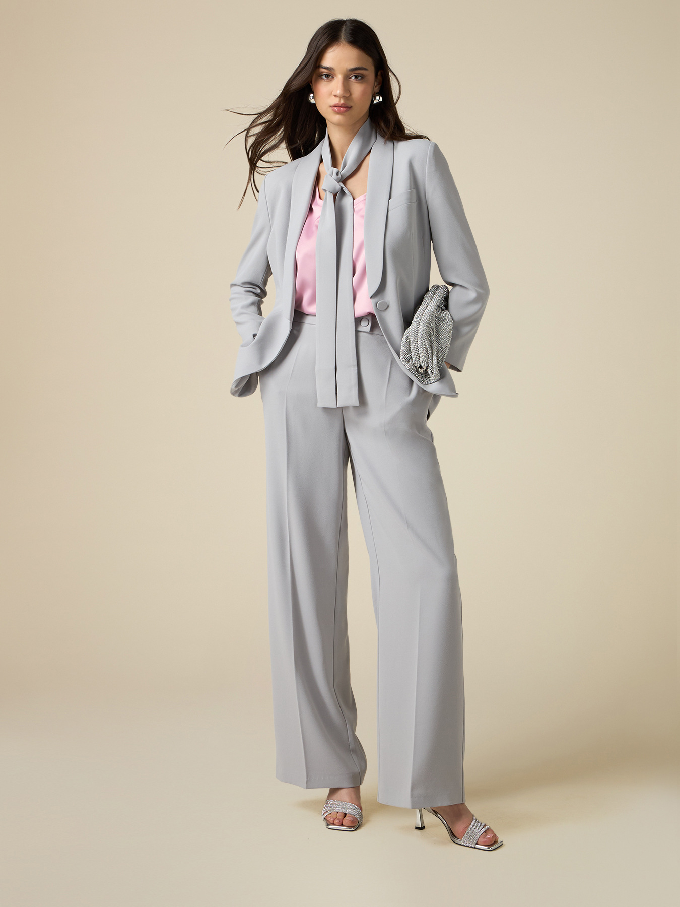 Blazer din material crep stretch image number 3