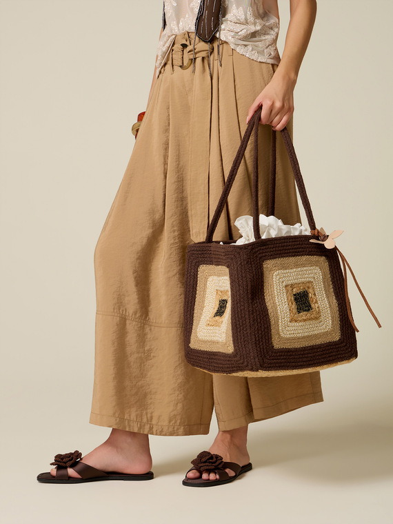 Woven jute shopper