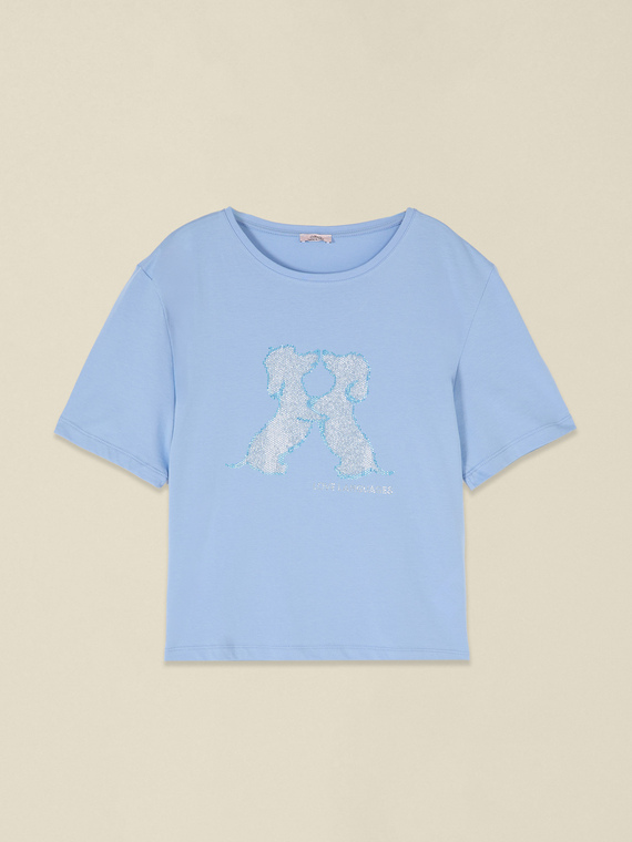 T-shirt maniche corte con applicazioni
