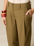Pantalon cropped en popeline image number 2