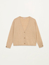 Cashmere blend cardigan with square buttons image number 3