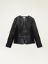 Slim fit winter jacket in coated fabric image number 4