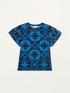 Patterned t-shirt with poplin sleeves image number 3