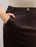 Suede effect pencil skirt image number 2