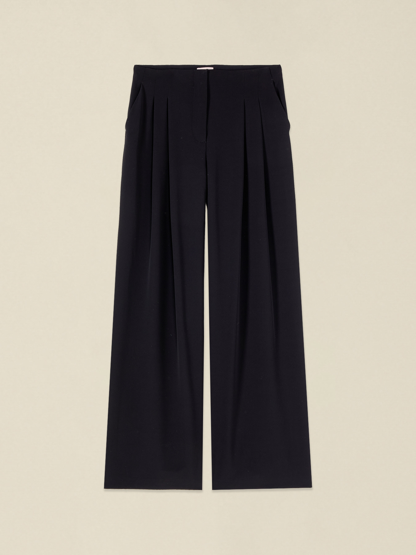 Palazzo pants in fluid fabric image number 0