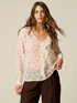 Bluse mit Fantasiemuster und Volants image number 0