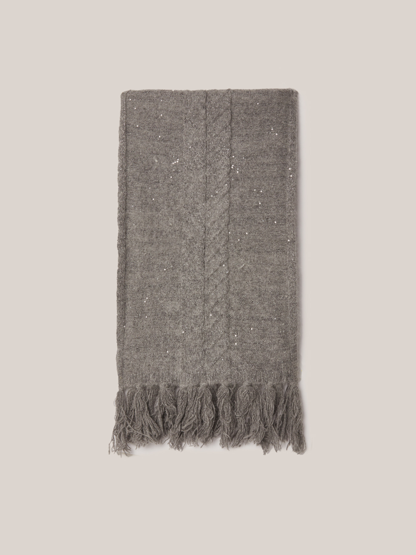 Angora blend scarf with sequins image number 0