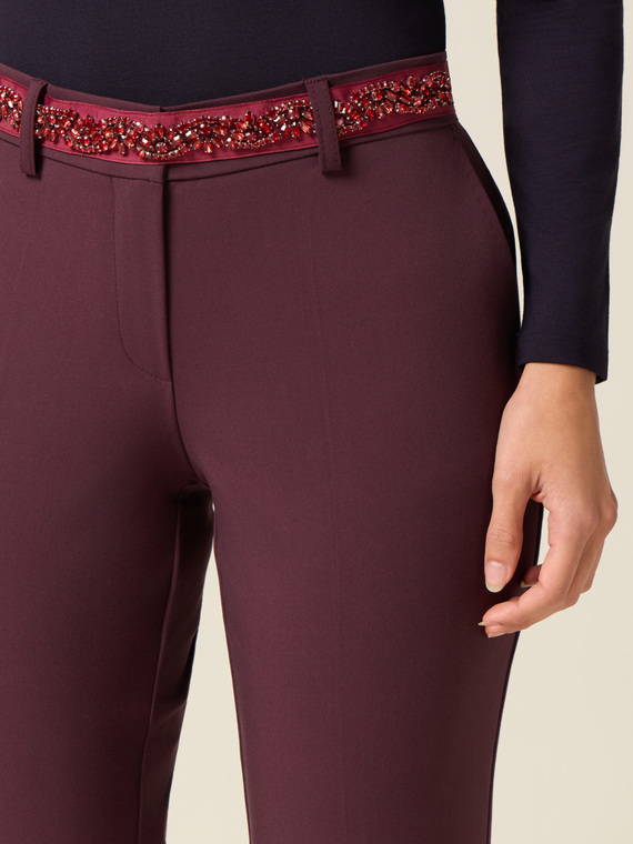 Fabric belt with appliqués