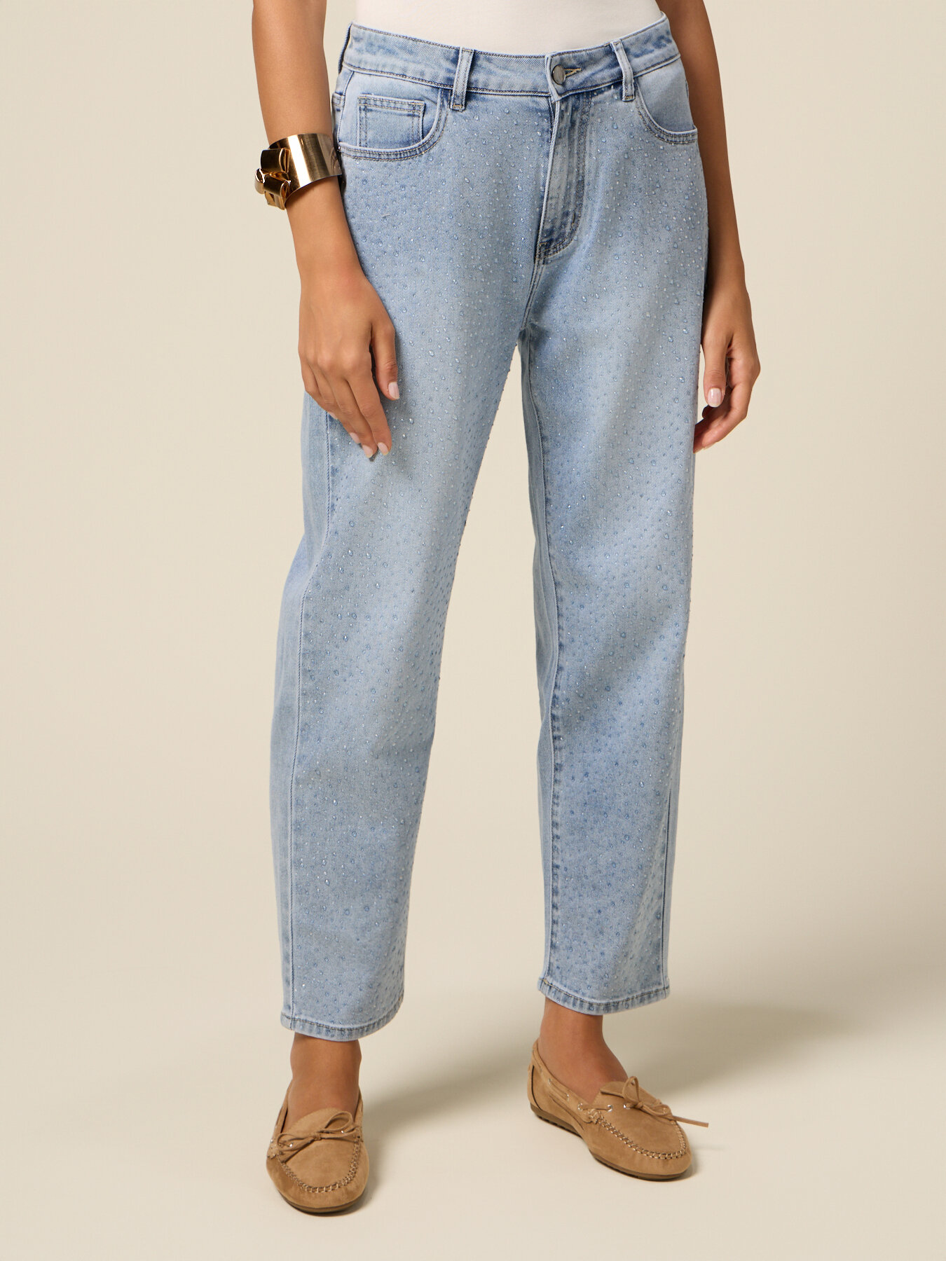 Regular Jeans mit Mikrokristallen image number 3