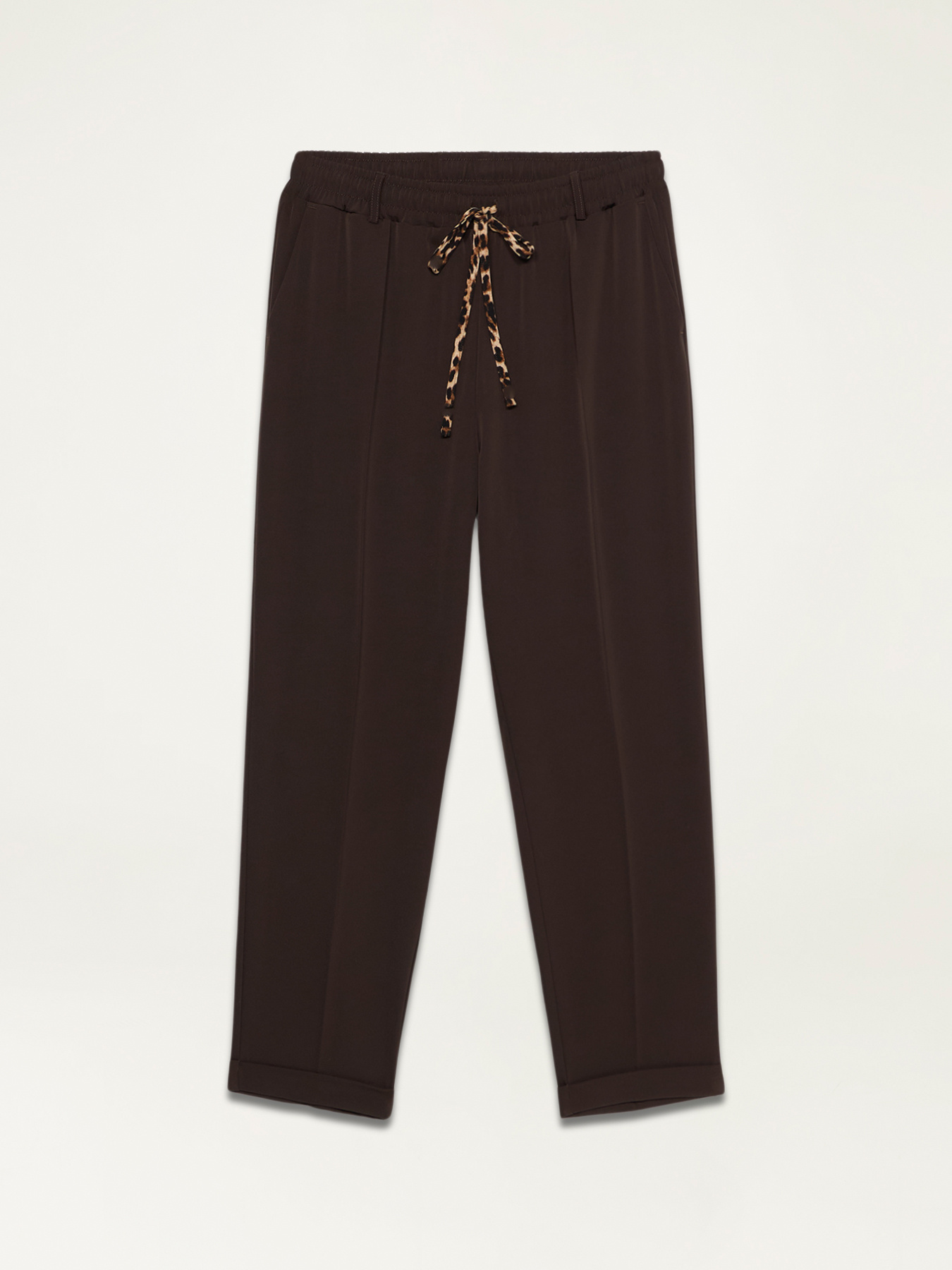 Joggers with animal print ribbon image number 4