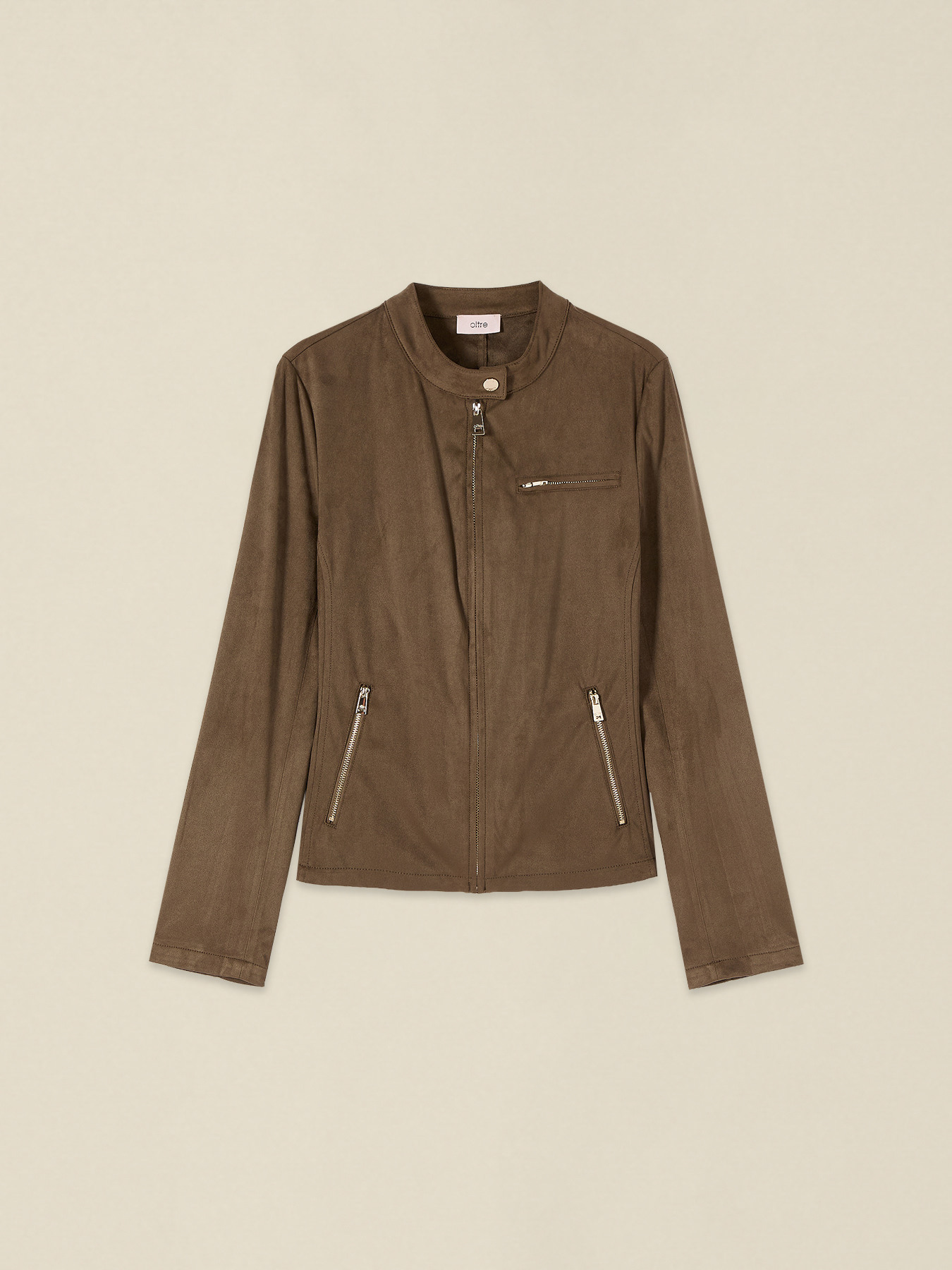Jacket with zip and mandarin collar image number 3