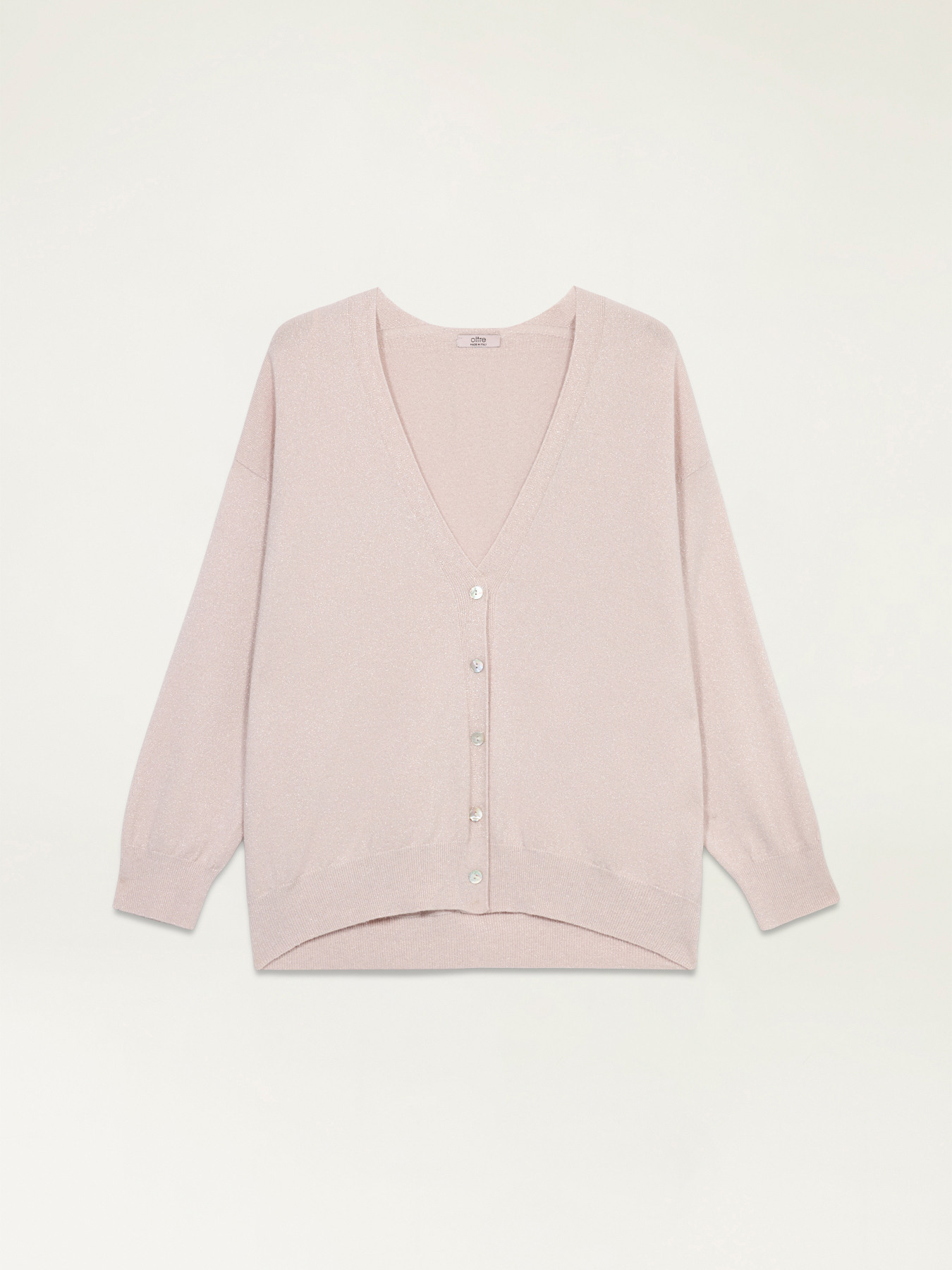 Lurex-Cardigan mit V-Ausschnitt image number 0