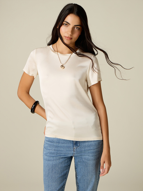 Bluse aus Viskose-Satin-Mix