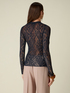 See-through lace T-shirt image number 1