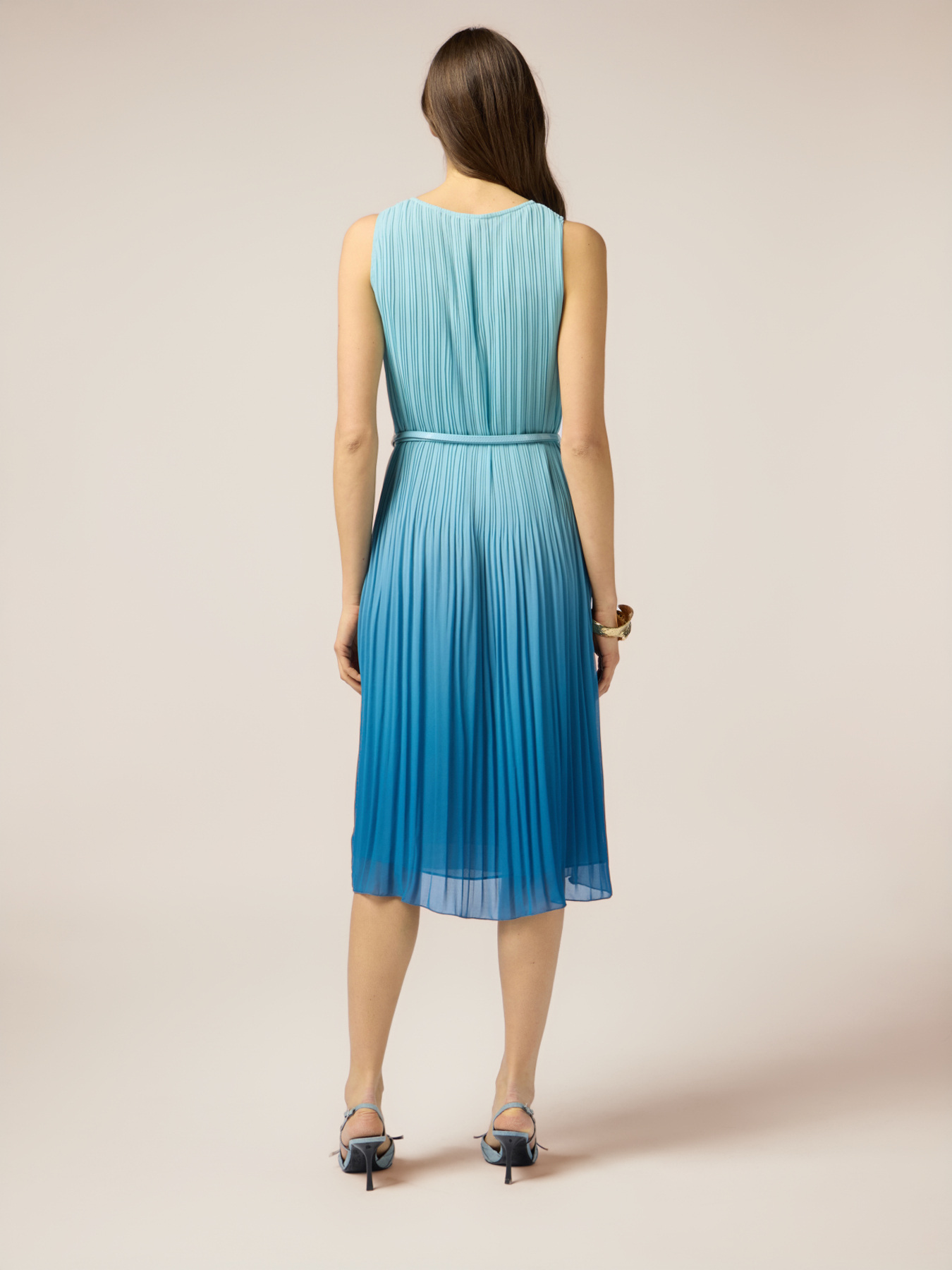 Robe midi pliss&eacute;e d&eacute;grad&eacute;e image number 1