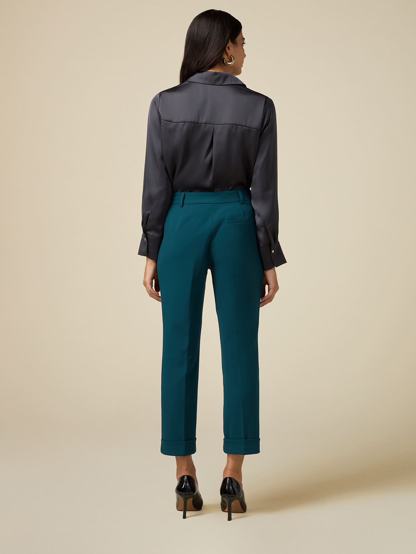 Pantaloni in tessuto scuba cr&ecirc;pe image number 1